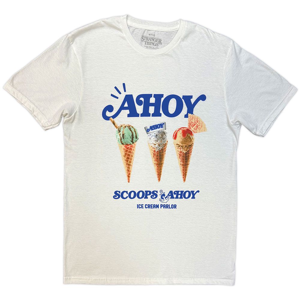 Stranger things - Scoop Ahoy Herren TShirt - WeiÃŸ